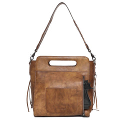 MWRG-046 Montana West Genuine Leather Hand Tooled Hair-on Collection Concealed Carry Hobo