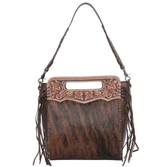 MWRG-046 Montana West Genuine Leather Hand Tooled Hair-on Collection Concealed Carry Hobo