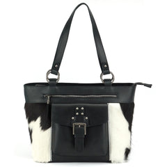 MWRG-8317  Montana West Real Leather Hair-On Cowhide Collection Tote