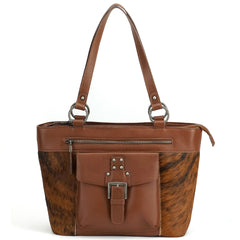 MWRG-8317  Montana West Real Leather Hair-On Cowhide Collection Tote