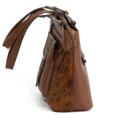 MWRG-8317  Montana West Real Leather Hair-On Cowhide Collection Tote