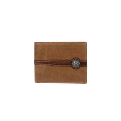 MWS-029 Genuine Leather Cross Concho Men's Wallet