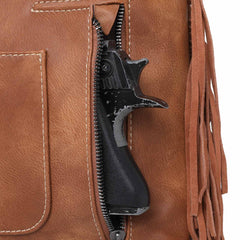 MWT118-G918 Trinity Ranch Hair-On Cowhide Indian Chief Collection Concealed Carry Hobo