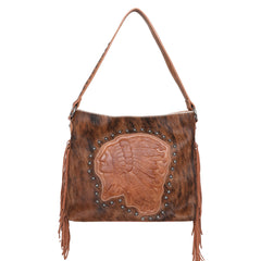 MWT118-G918 Trinity Ranch Hair-On Cowhide Indian Chief Collection Concealed Carry Hobo