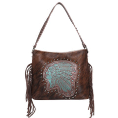 MWT118-G918 Trinity Ranch Hair-On Cowhide Indian Chief Collection Concealed Carry Hobo