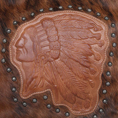 MWT118-H918 Trinity Ranch Hair-On Cowhide Indian Chief Collection Concealed Carry Hobo