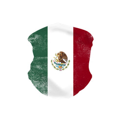 NFC-9010 Mexico Flag Print Neck Gaiter Face Mask Reusable, Washable Bandana /Head Wrap Scarf-1Pcs/Pack