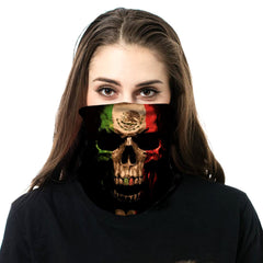 NFC-9020  Skull Print Neck Gaiter Face Mask Reusable, Washable Bandana /Head Wrap Scarf-1Pcs/Pack