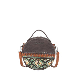 MW1066-118 Montana West Aztec Tooled Collection Crossbody Circle Bag