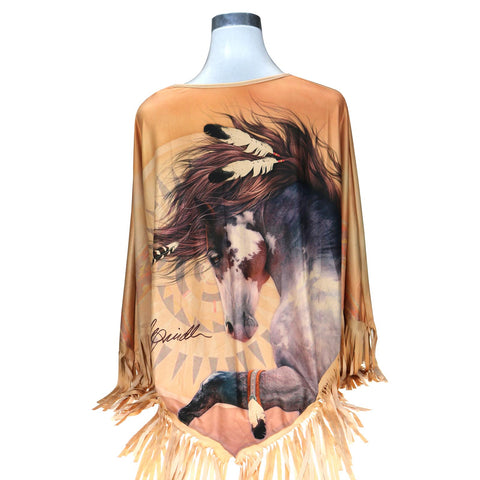 PCH-1677 Montana West Horse Art-Laurie Prindle Collection Poncho