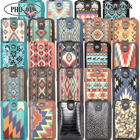 PHD-019 American Bling Phone Wallet/Crossbody Pre-Pack 24Pcs/Box