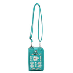 PHD-121 American Bling Embroidered Collection Phone Wallet/Crossbody - Purple