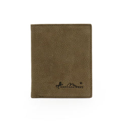 RFID-W001 Genuine Leather Men's Bi-Fold Wallet
