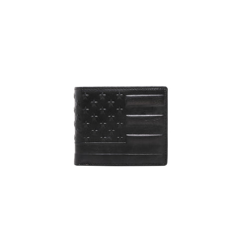 RFID-W005 Genuine Leather US Flag Men's Wallet