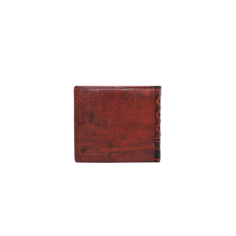 RFID-W005 Genuine Leather US Flag Men's Wallet