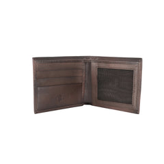 RFID-W014 Genuine Leather Men's Bi-Fold Wallet