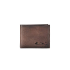RFID-W014 Genuine Leather Men's Bi-Fold Wallet