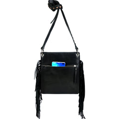 RLC-L127 Montana West Real Leather Fringe Shoulder/Crossbody Bag