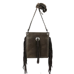 RLC-L129 Montana West Real Leather Fringe Shoulder/Crossbody Bag