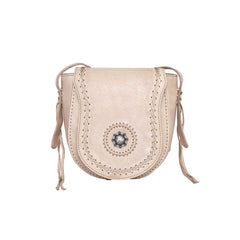 RLC-L152 Montana West Real Leather Concho Collection Crossbody Bag