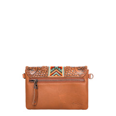 RLC-L153 Montana West Real Leather Tooled Collection Crossbody/Wristlet