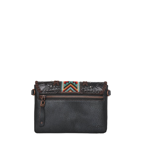 RLC-L153 Montana West Real Leather Tooled Collection Crossbody/Wristlet