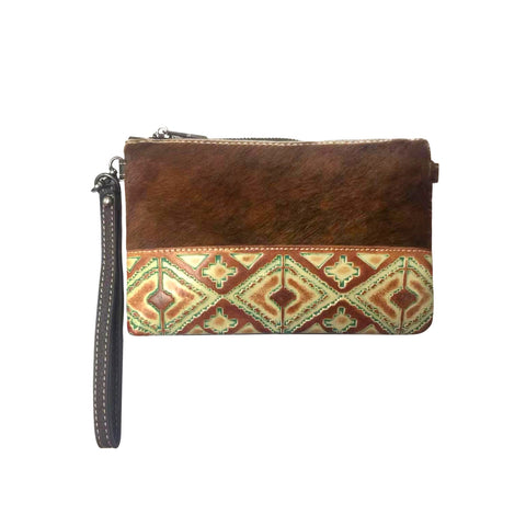 RLH-024 Montana West Hair-On Cowhide Leather Clutch/Crossbody