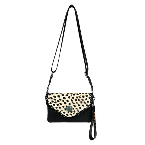 RLL-002 Montana West 100% Genuine Leather Hair-On Hide Collection Clutch/Crossbody