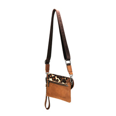 RLL-002 Montana West 100% Genuine Leather Hair-On Hide Collection Clutch/Crossbody