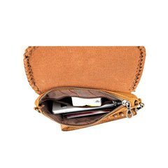 RLL-004 Montana West 100% Genuine Leather Tooled Collection Clutch/Crossbody