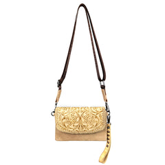RLL-004 Montana West 100% Genuine Leather Tooled Collection Clutch/Crossbody