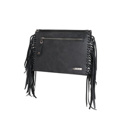 RLL-023 Montana West Genuine Leather Clutch/Crossbody - Black