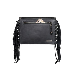 RLL-023 Montana West Genuine Leather Clutch/Crossbody - Black