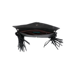 RLL-023 Montana West Genuine Leather Clutch/Crossbody - Black