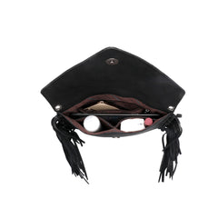 RLL-023 Montana West Genuine Leather Clutch/Crossbody - Black