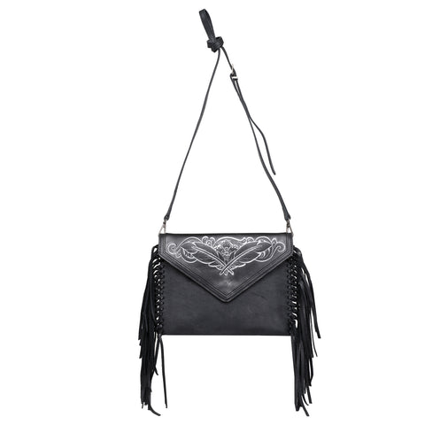 RLL-023 Montana West Genuine Leather Clutch/Crossbody - Black