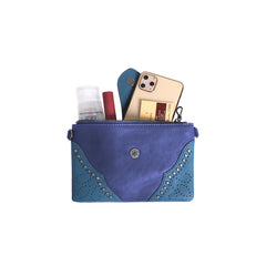 RLL-028  Montana West 100% Genuine Leather Collection Crossbody/Wristlet