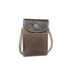 RLP-2001 Montana West Floral Tooled Genuine Leather Belt Loop Phone Holster Pouch/Multi-function Crossbody