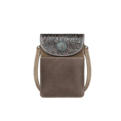 RLP-2001 Montana West Floral Tooled Genuine Leather Belt Loop Phone Holster Pouch/Multi-function Crossbody
