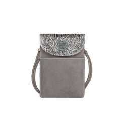 RLP-2002 Montana West Floral Tooled Genuine Leather Belt Loop Phone Holster Pouch/Multi-function Crossbody