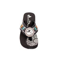 SE103-S037  Mandala Cactus Wedge Flip-Flop By Case