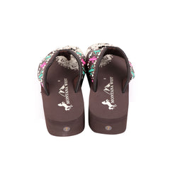 SE103-S037  Mandala Cactus Wedge Flip-Flop By Case