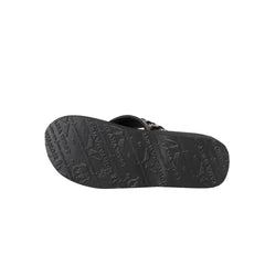 SE125-S191 Mandala Bull Skull Concho Studded Wedge Western Flip-Flop By Case