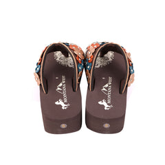 SE97-S001  Mandala Floral Applique Wedge Flip-Flop By Case