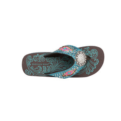 SEF12-S001 Montana West Aztec Embroidered Flip Flops By Case