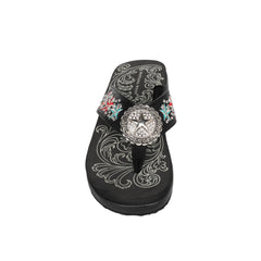 SEF14-S089 Montana West Embroidered Star Flip Flops By Case