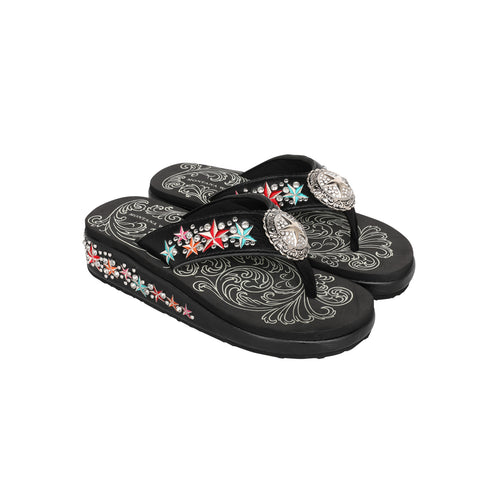 montana west sugar skull flip flops