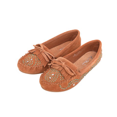 SMT-002 Montana West Western Leather Suede Moccasin Slipper Studs Accents - By Case