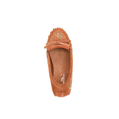 SMT-002 Montana West Western Leather Suede Moccasin Slipper Studs Accents - By Case