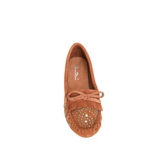SMT-002 Montana West Western Leather Suede Moccasin Slipper Studs Accents - By Case